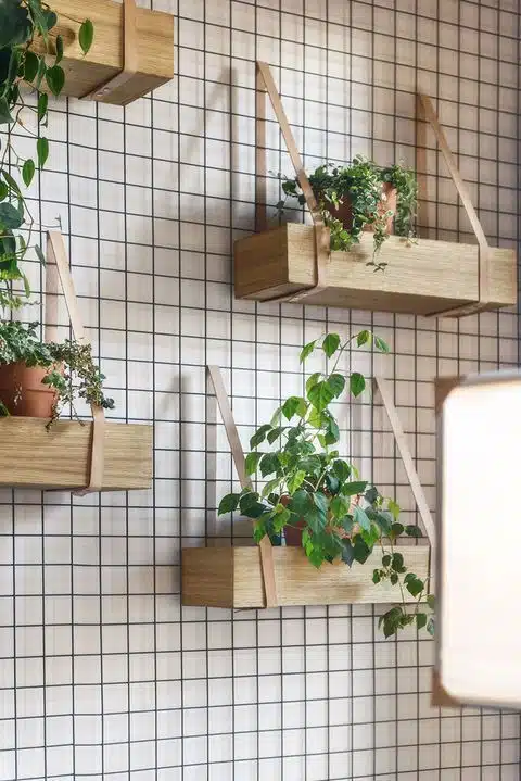 jardin vertical decoración otoño