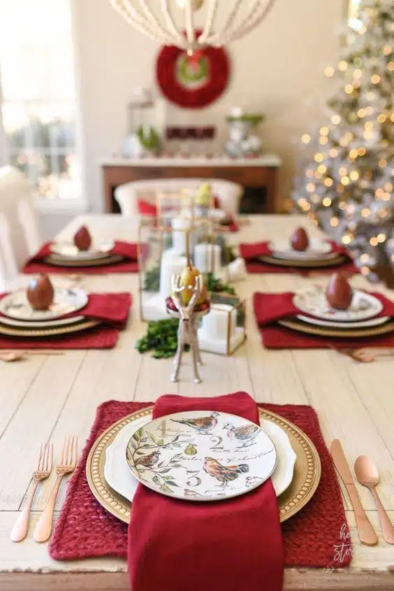 mesa roja navidad decoracion-mesa-navidad