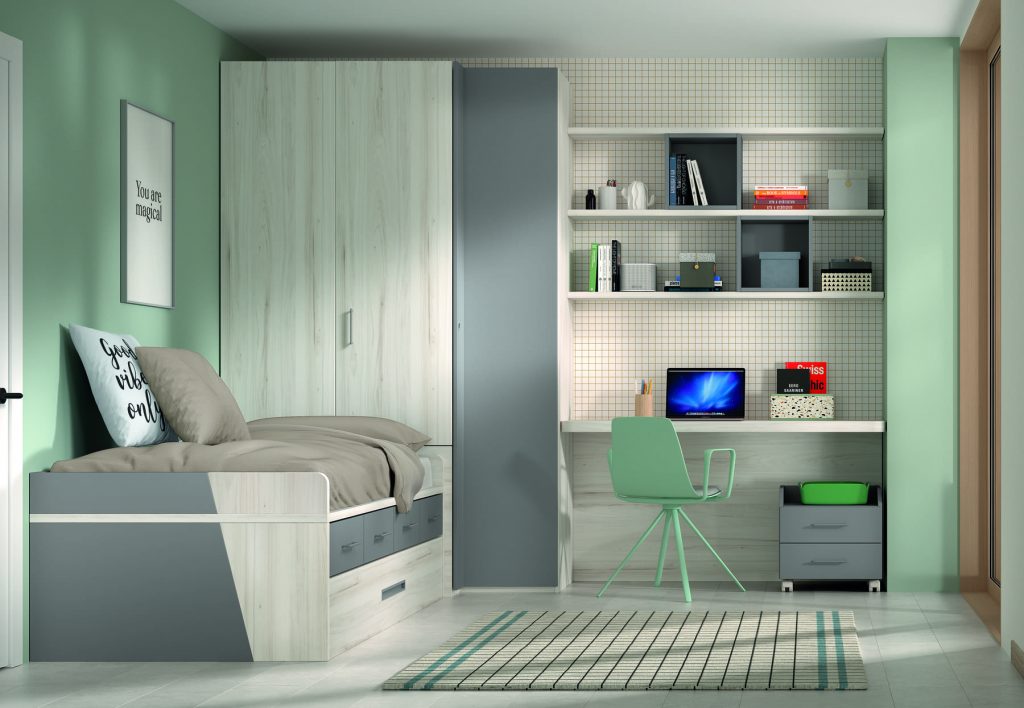 dormitorio juvenil completo en vivarea nogaroa tienda de muebles en Vitoria