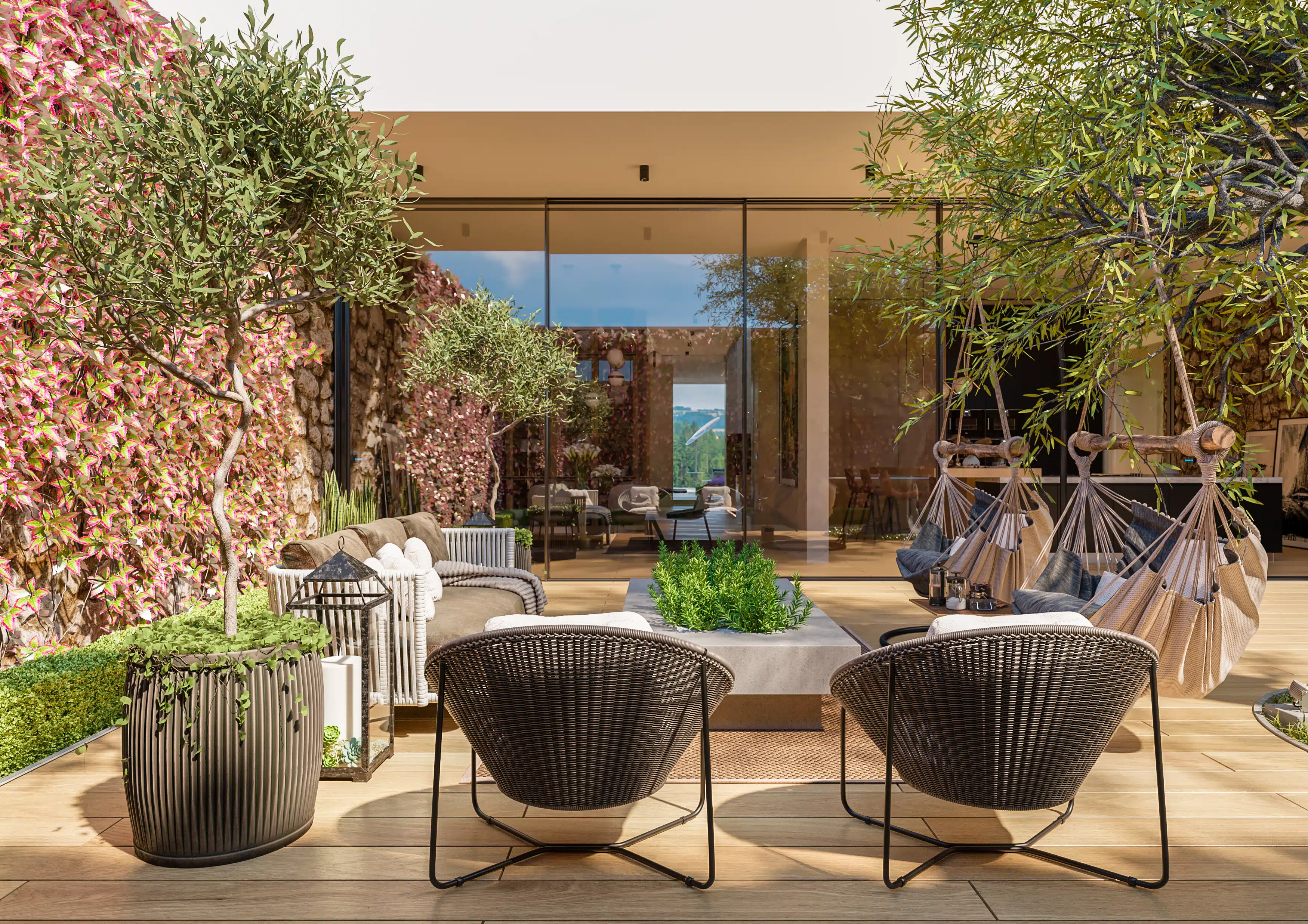 mediterranean villa interior and exterior design 2024 09 14 14 16 04 utc Ideas inspiradoras de decoración terrazas para crear un espacio exterior vivo, cómodo y con estilo todo el año