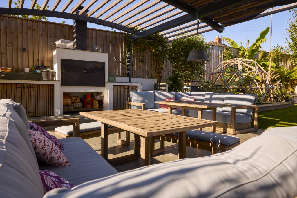 outdoor seating area and garden of modern house 2024 10 19 15 53 07 utc