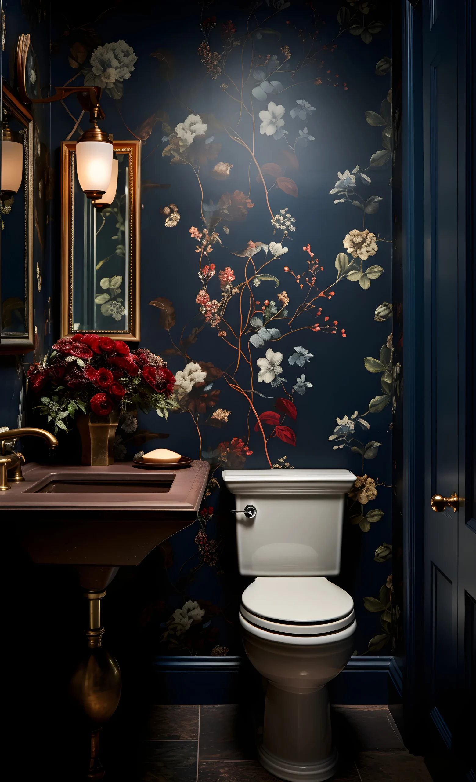 ejemplo de papel pintado en el bano dee stilo moderno y elegante scaled papel pintado en el baño de estilo moderno